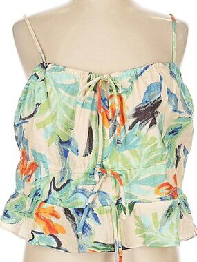 Mystree Abstract Print Feminine Tank - L - EUC